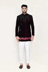 open prince coat, kurta with straight fit pant