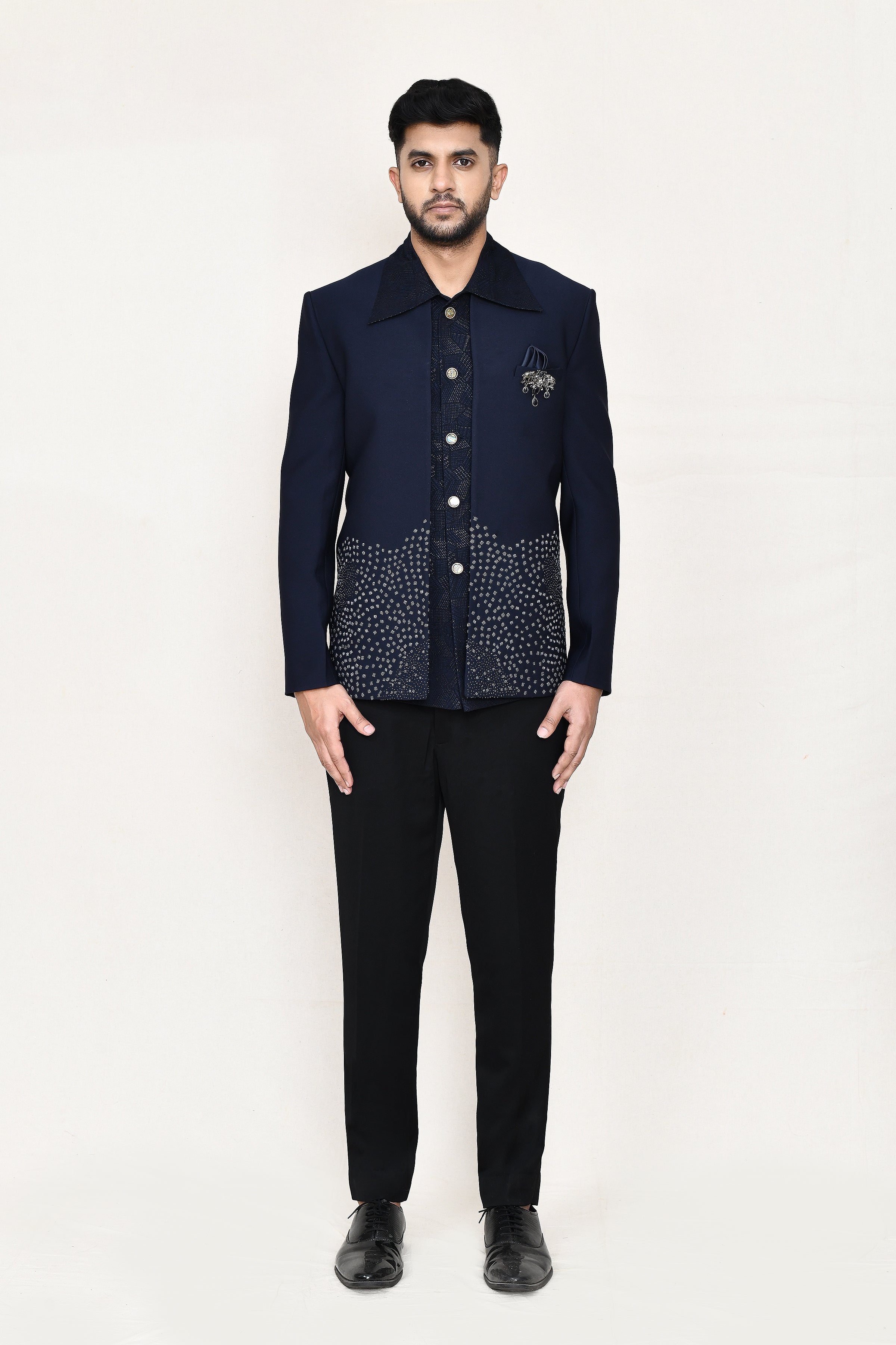 open prince coat, jacket with pant