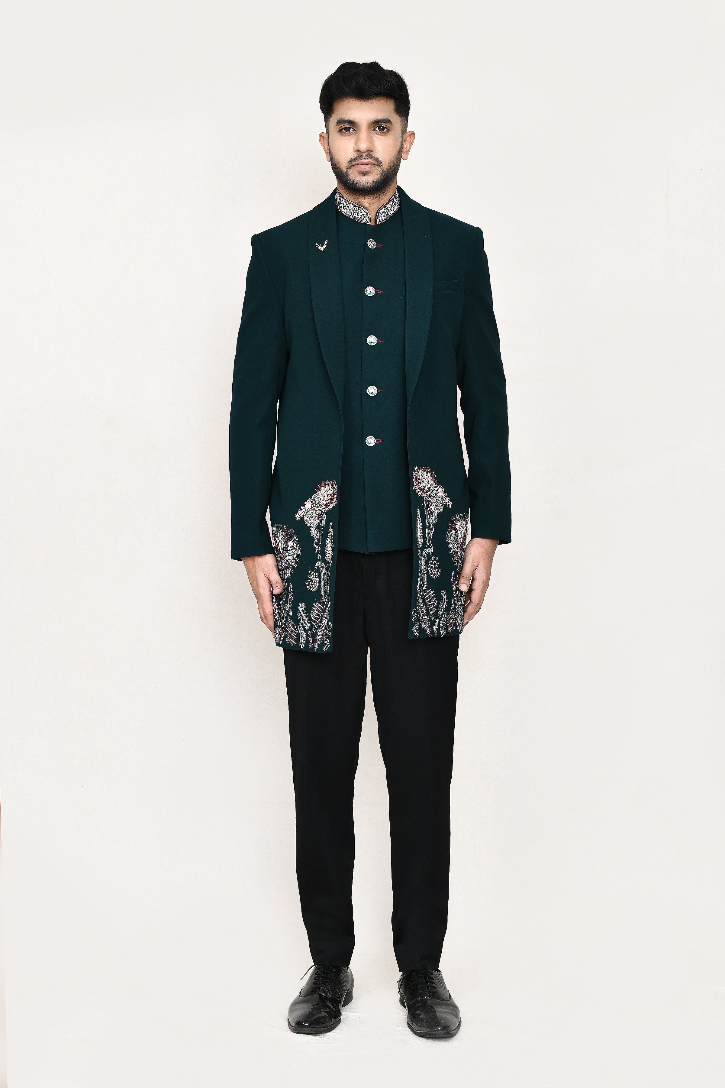 open prince coat, jacket with pant