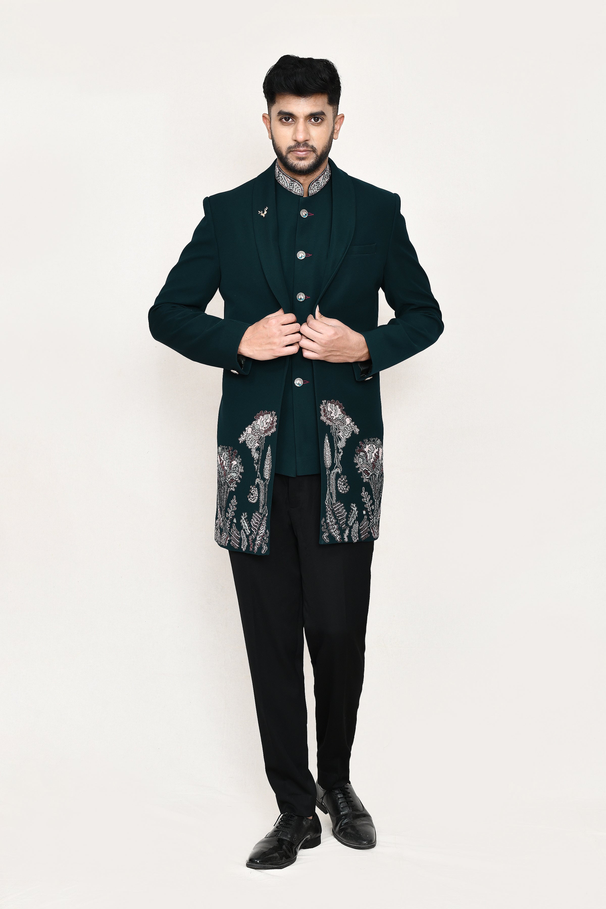 open prince coat, jacket with pant