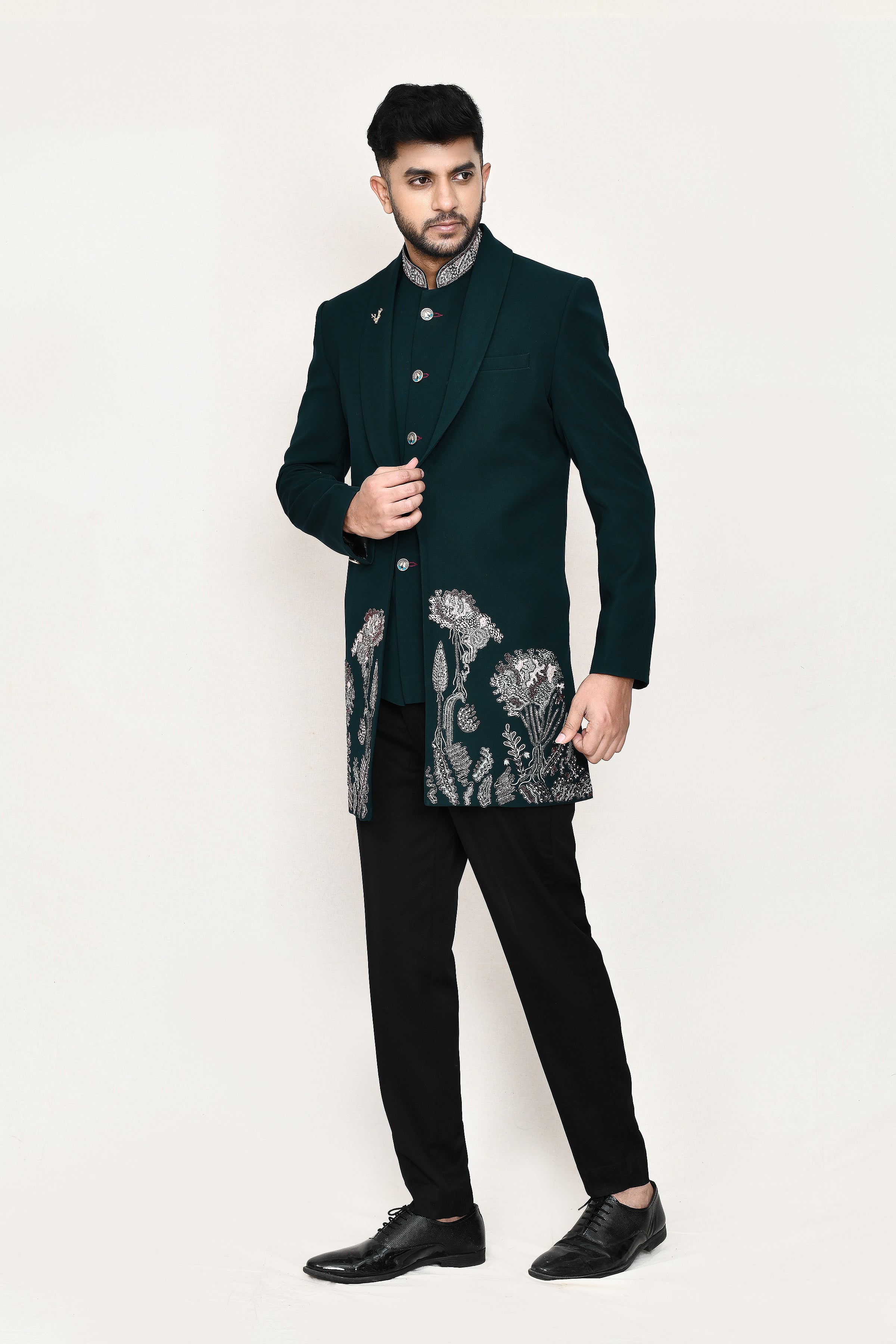 open prince coat, jacket with pant