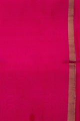 Silver-hot Pink MC Pure Chanderi Silk saree