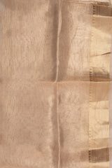 Golden Plain Pure Tissue Silk Banarasi Handloom Saree