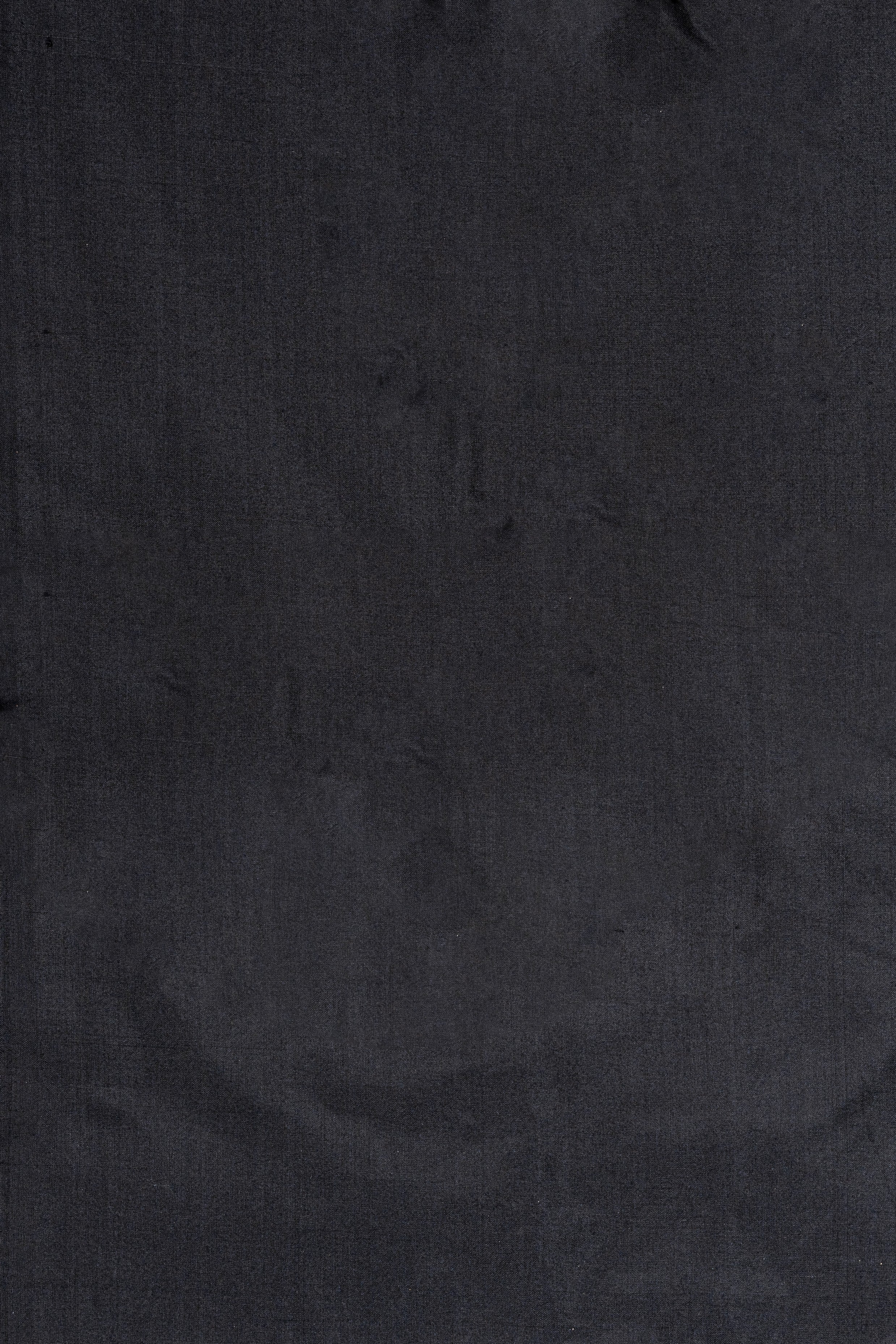 Black Pure Pattu Silk Chanderi Handloom saree