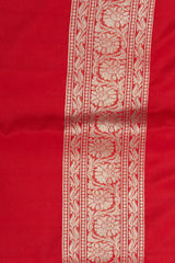 Blush red Pure Silk Banarasi Handloom Saree Lining