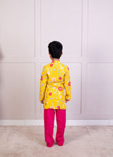 Yellow Gota Embroidered Kurta with Pant