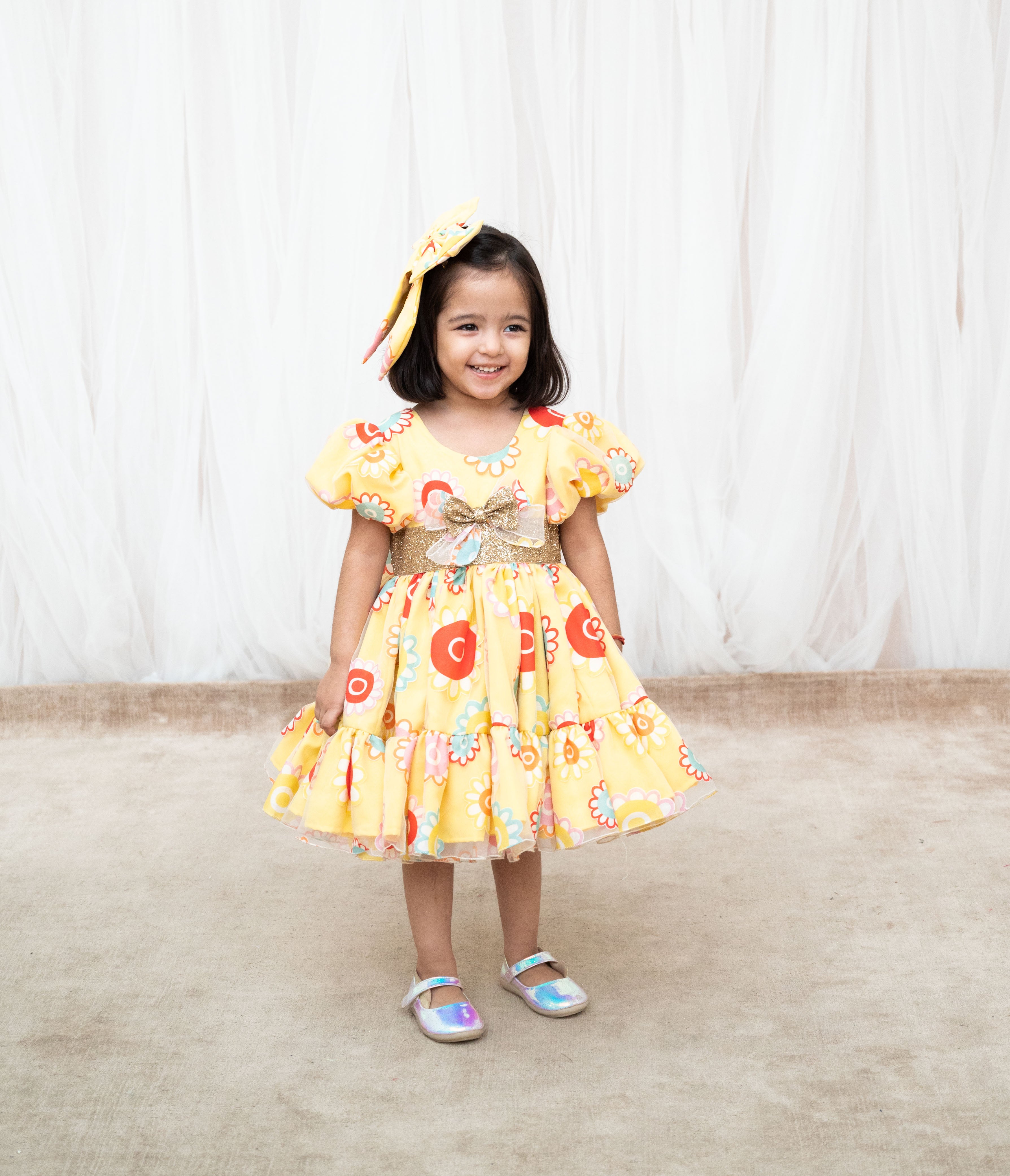 Yellow Organza frock