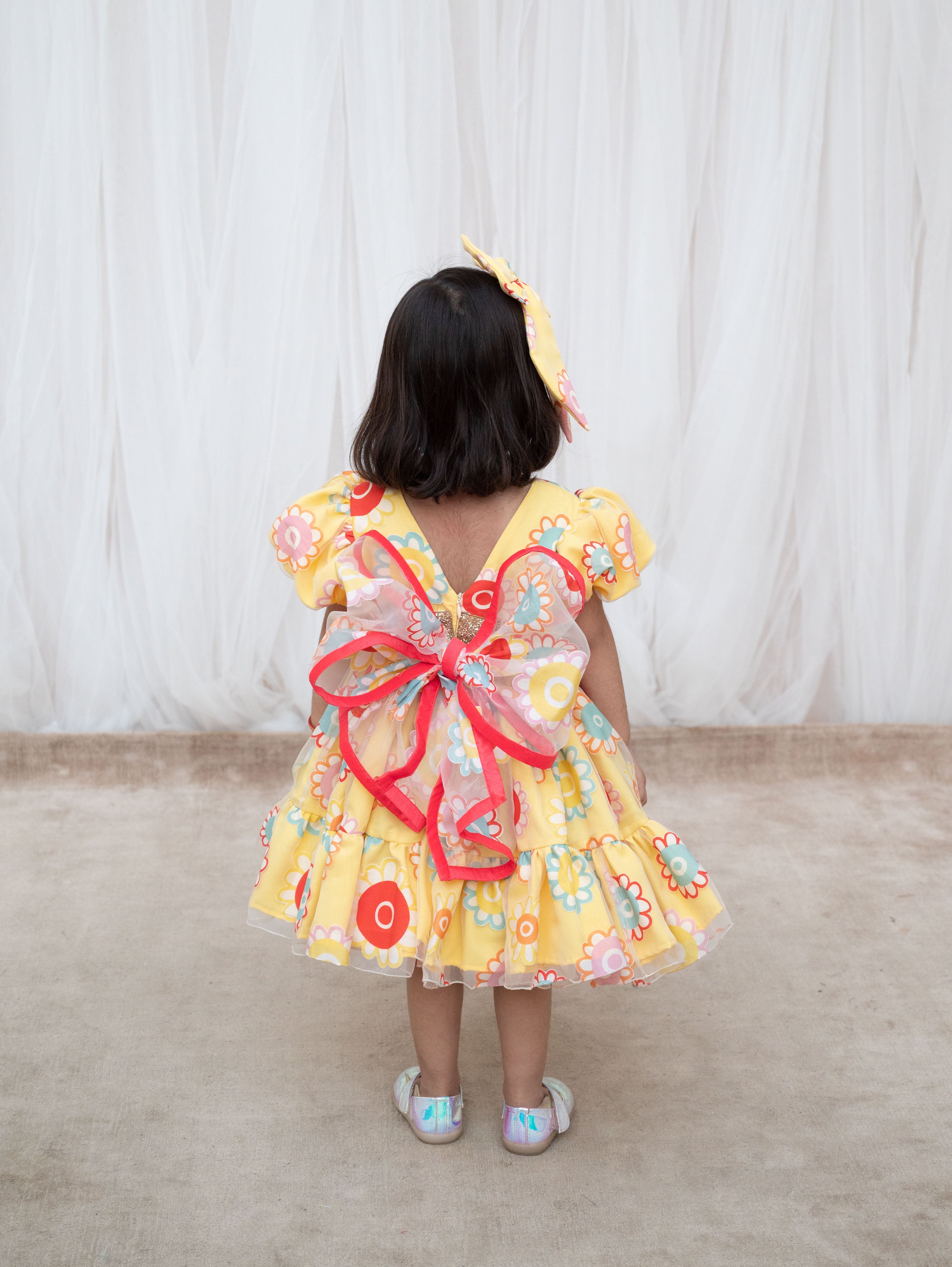 Yellow Organza frock