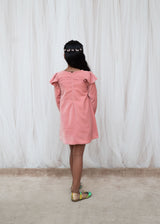 Peach Velvet Dress