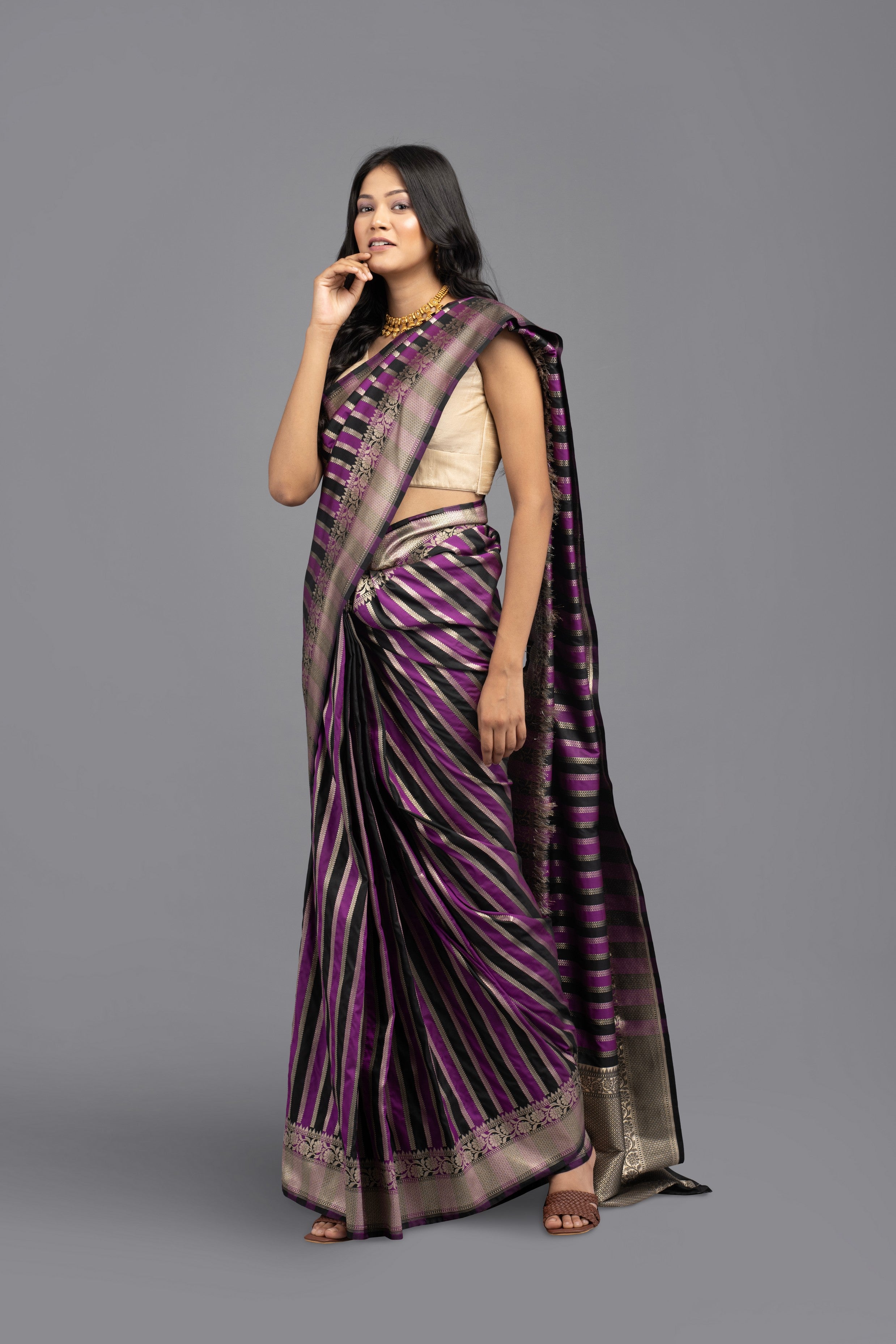 Rangkat Pure Soft Satin Silk Banarasi Handloom Saree