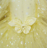 Yellow Star Net Layerd Frock