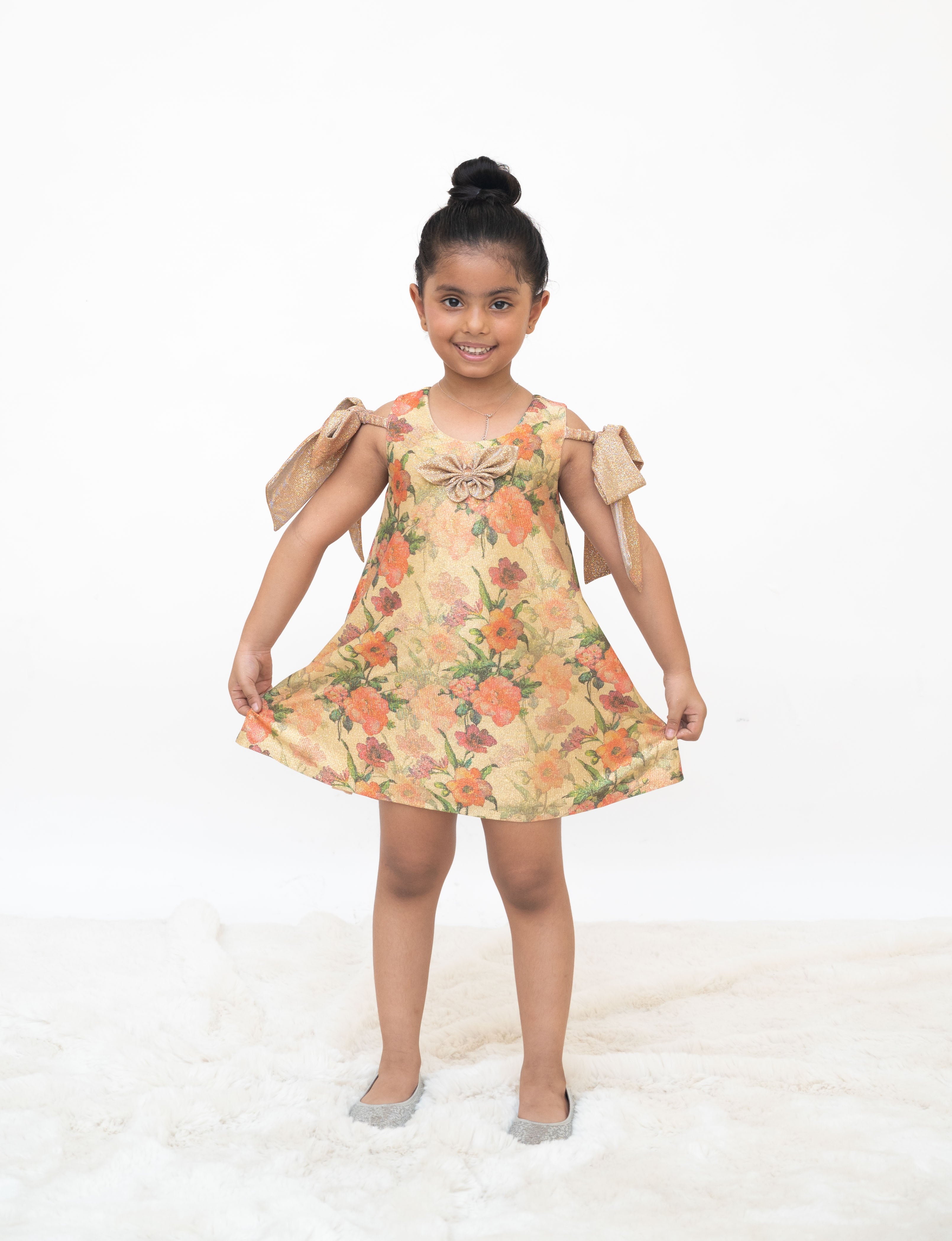 Printed Shimmer Dress