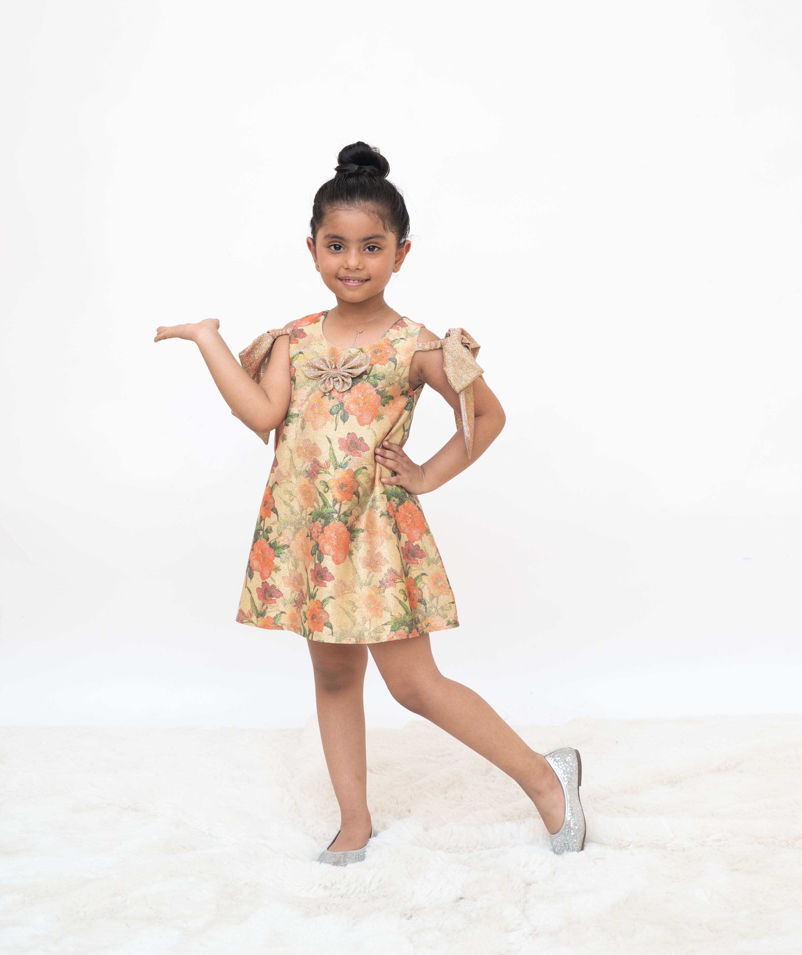 Printed Shimmer Dress