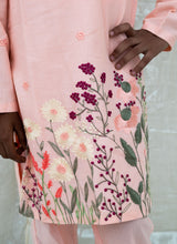 Peach Embroidered Kurta Set