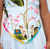 Printed Crop Top with Plazo