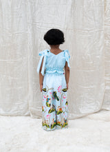 Printed Crop Top with Plazo