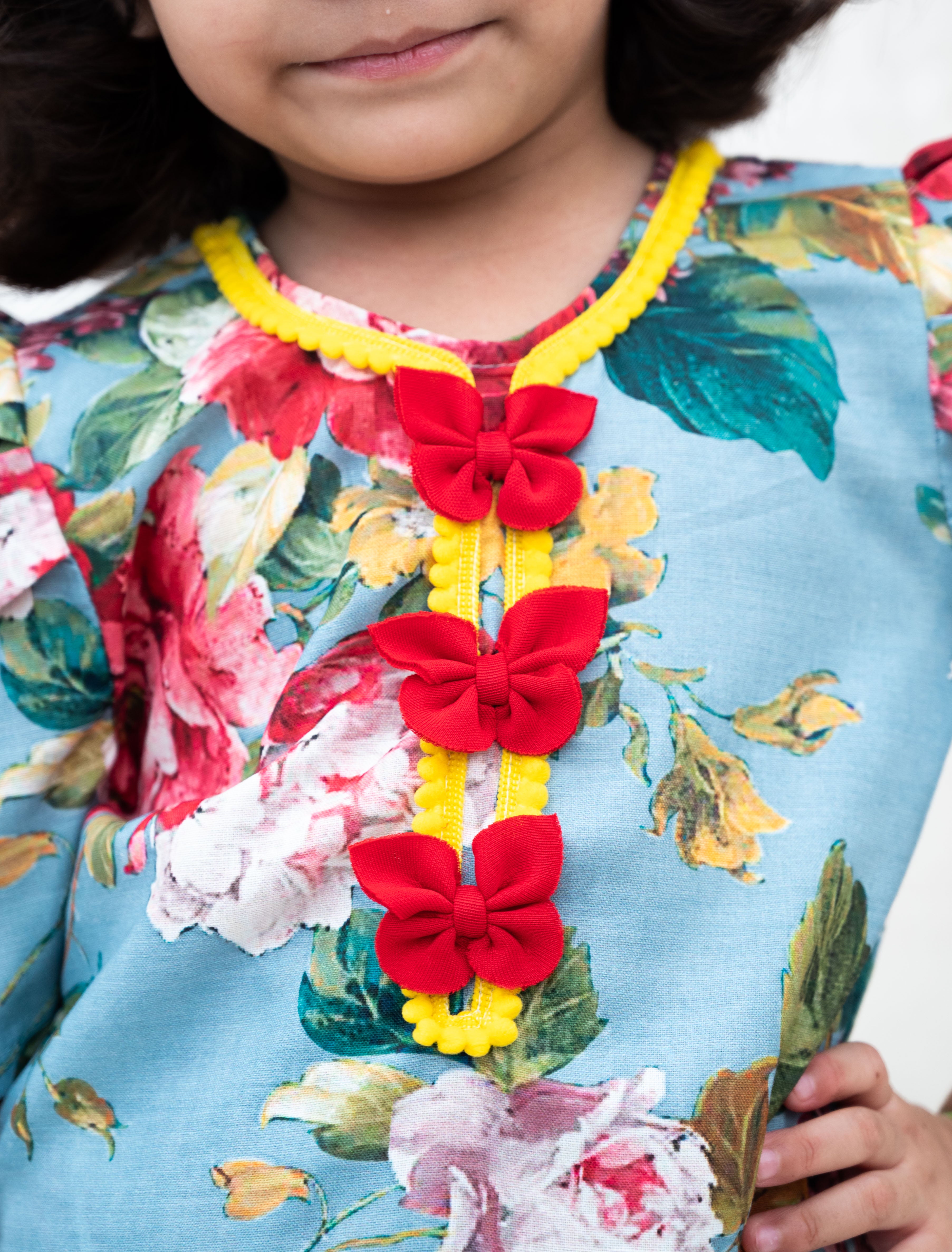 Blue Printed Kurti with Plazo