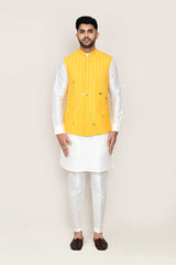 kurta, jacket with straight fit pant