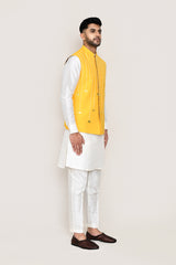 kurta, jacket with straight fit pant