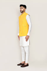 kurta, jacket with straight fit pant