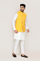 kurta, jacket with straight fit pant