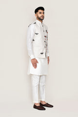 kurta, jacket with straight fit pant