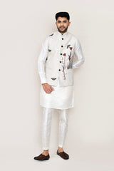 kurta, jacket with straight fit pant