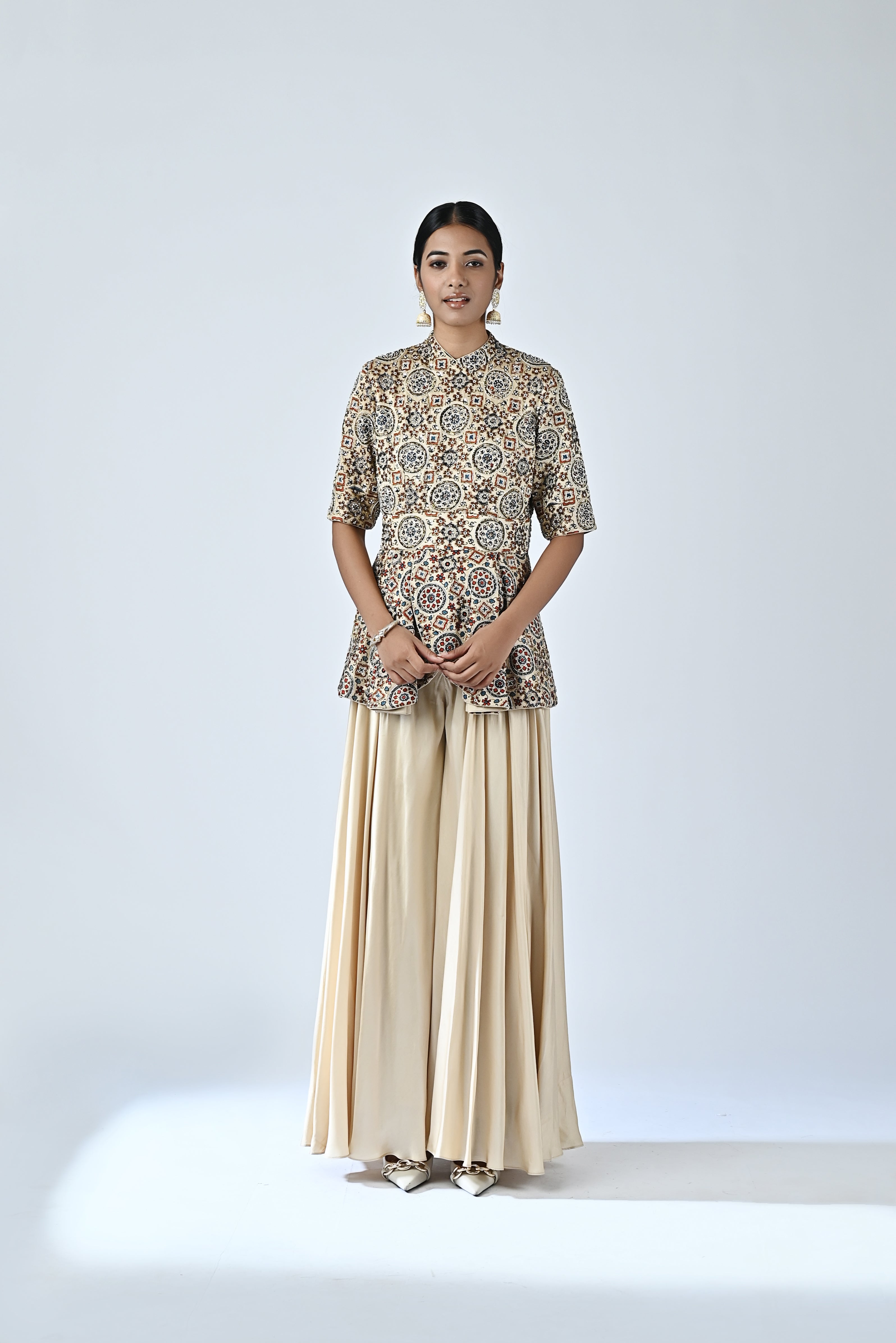 Ajrakh embellished jumpsuit
