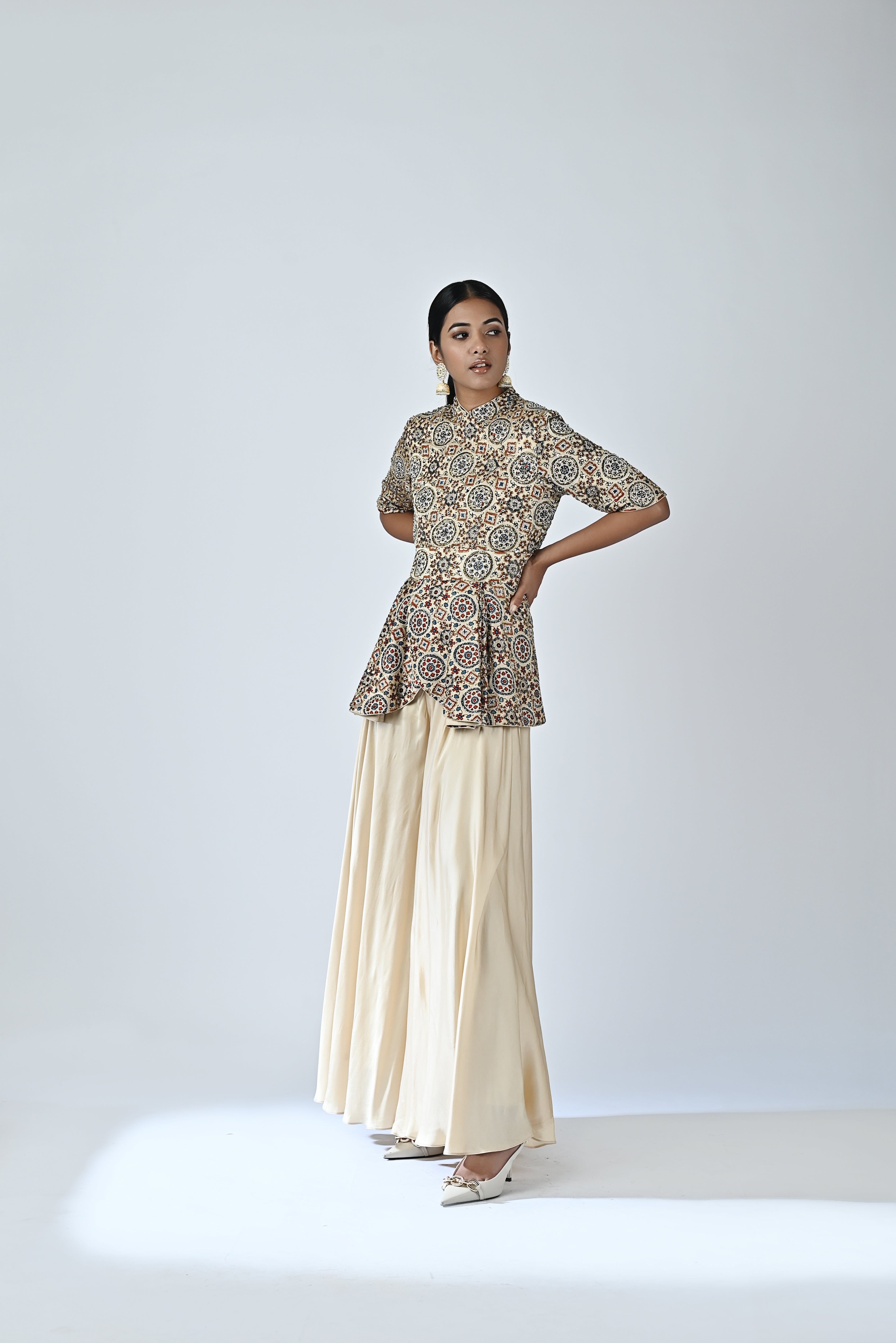 Ajrakh embellished jumpsuit