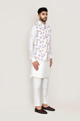 kurta, jacket with straight fit pant