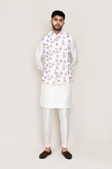 kurta, jacket with straight fit pant