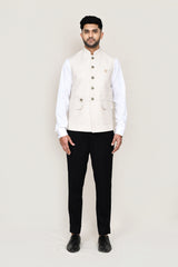 kurta, jacket with straight fit pant