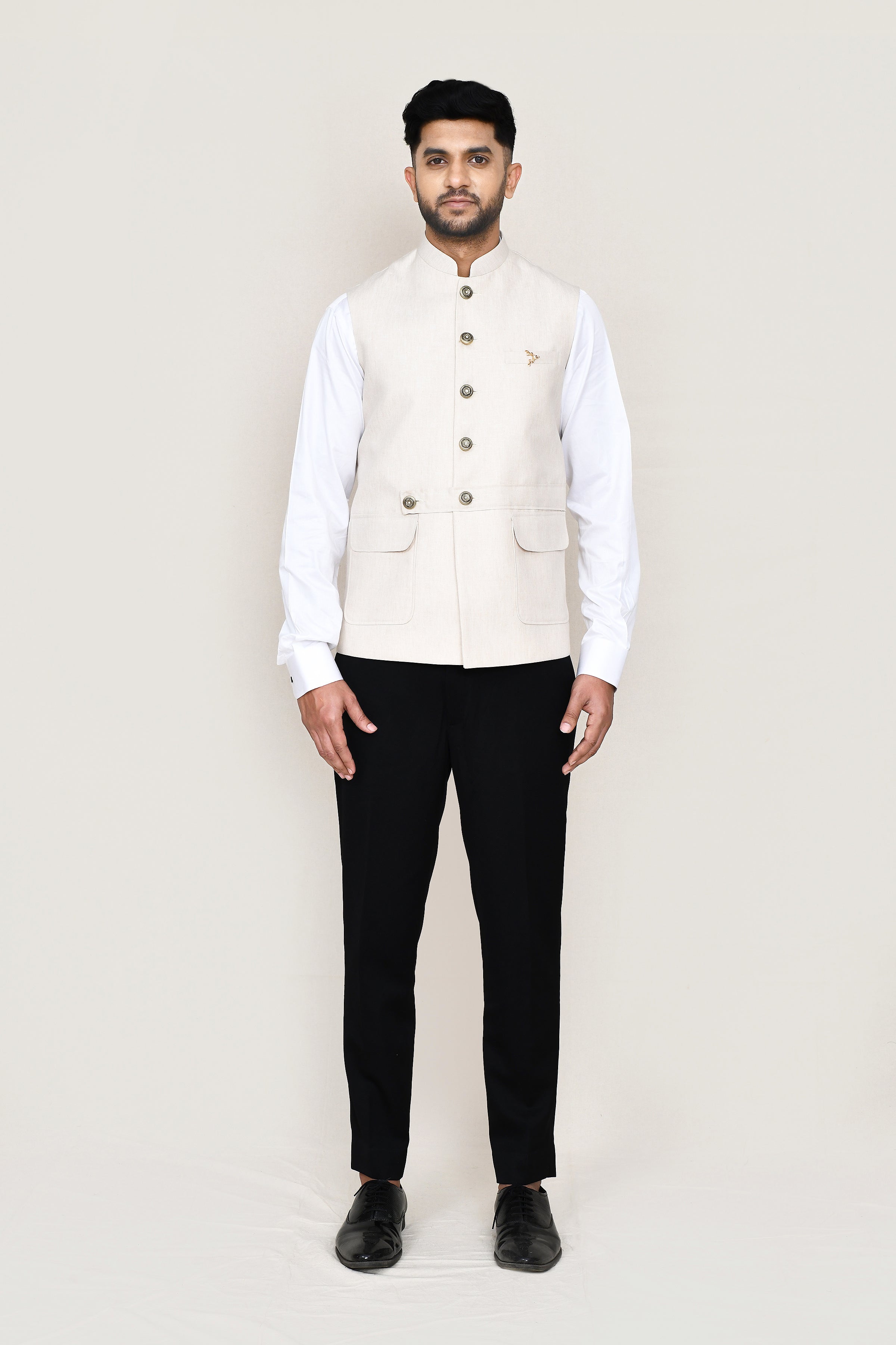kurta, jacket with straight fit pant