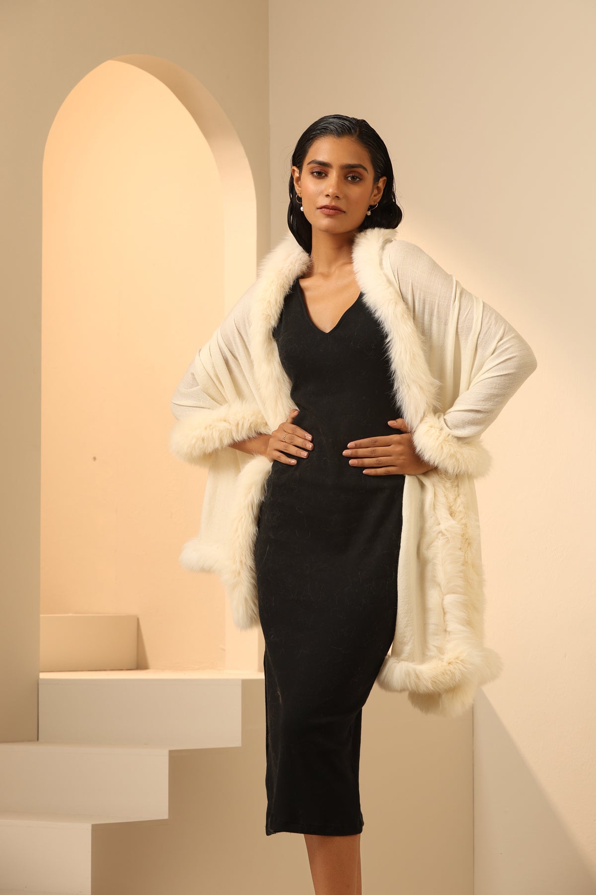 Christy Cashmere Fur Stole