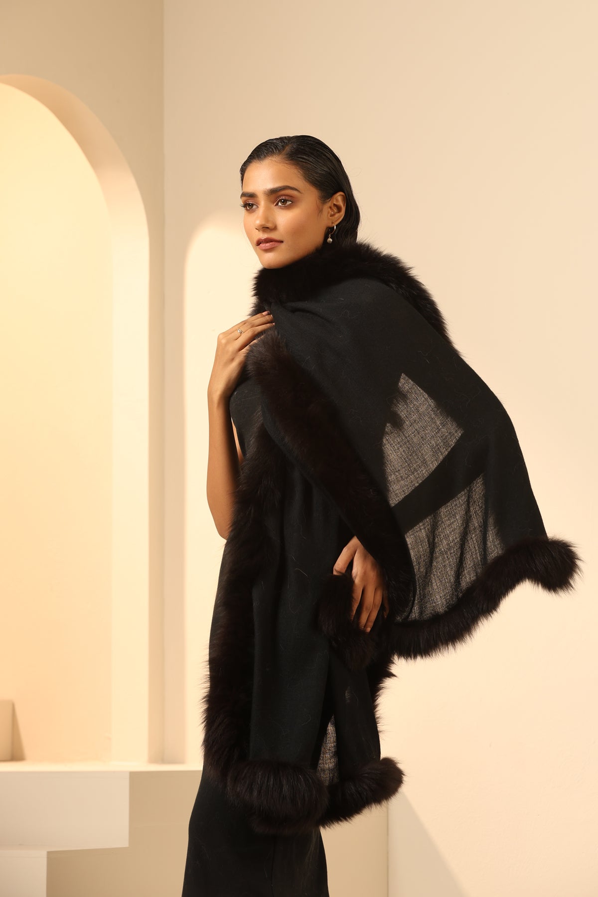 Athena Cashmere Fur Stole