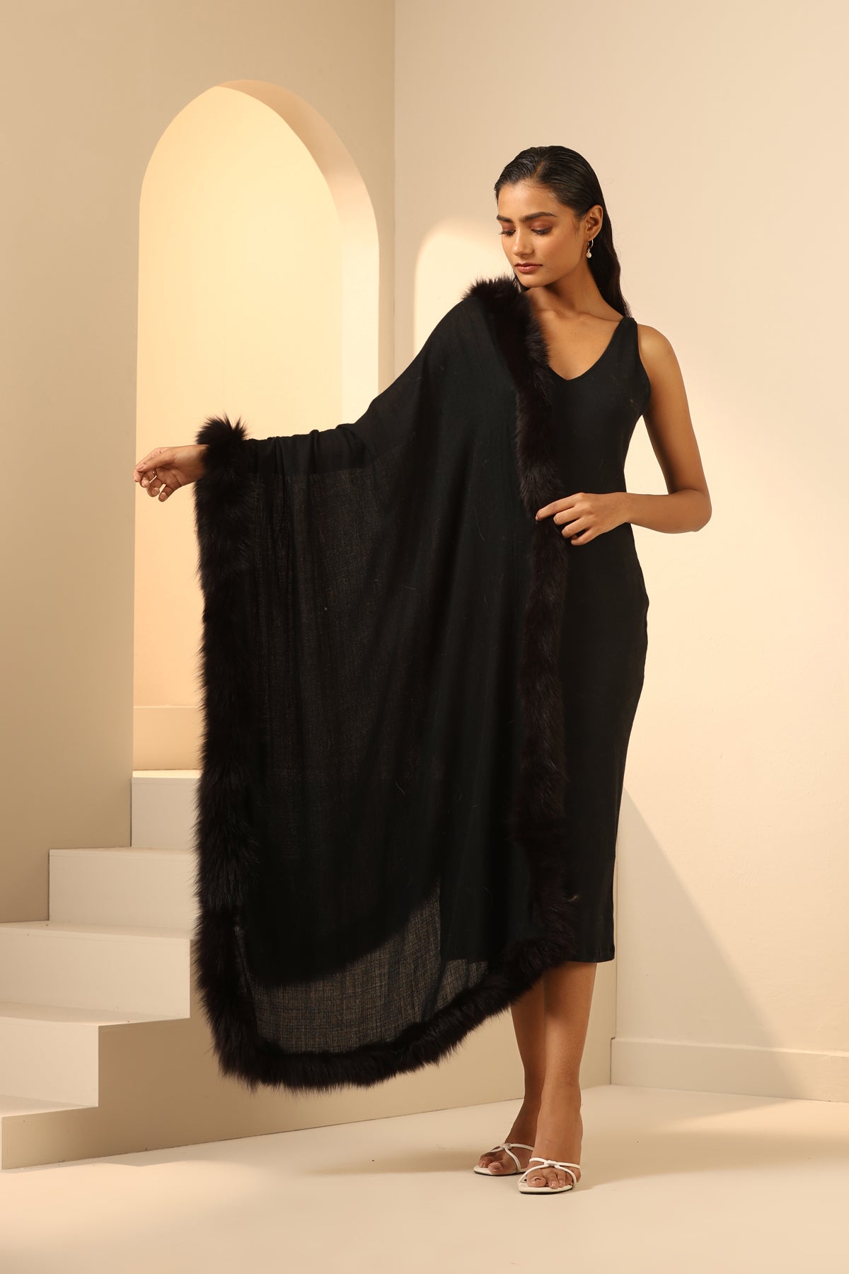 Athena Cashmere Fur Stole