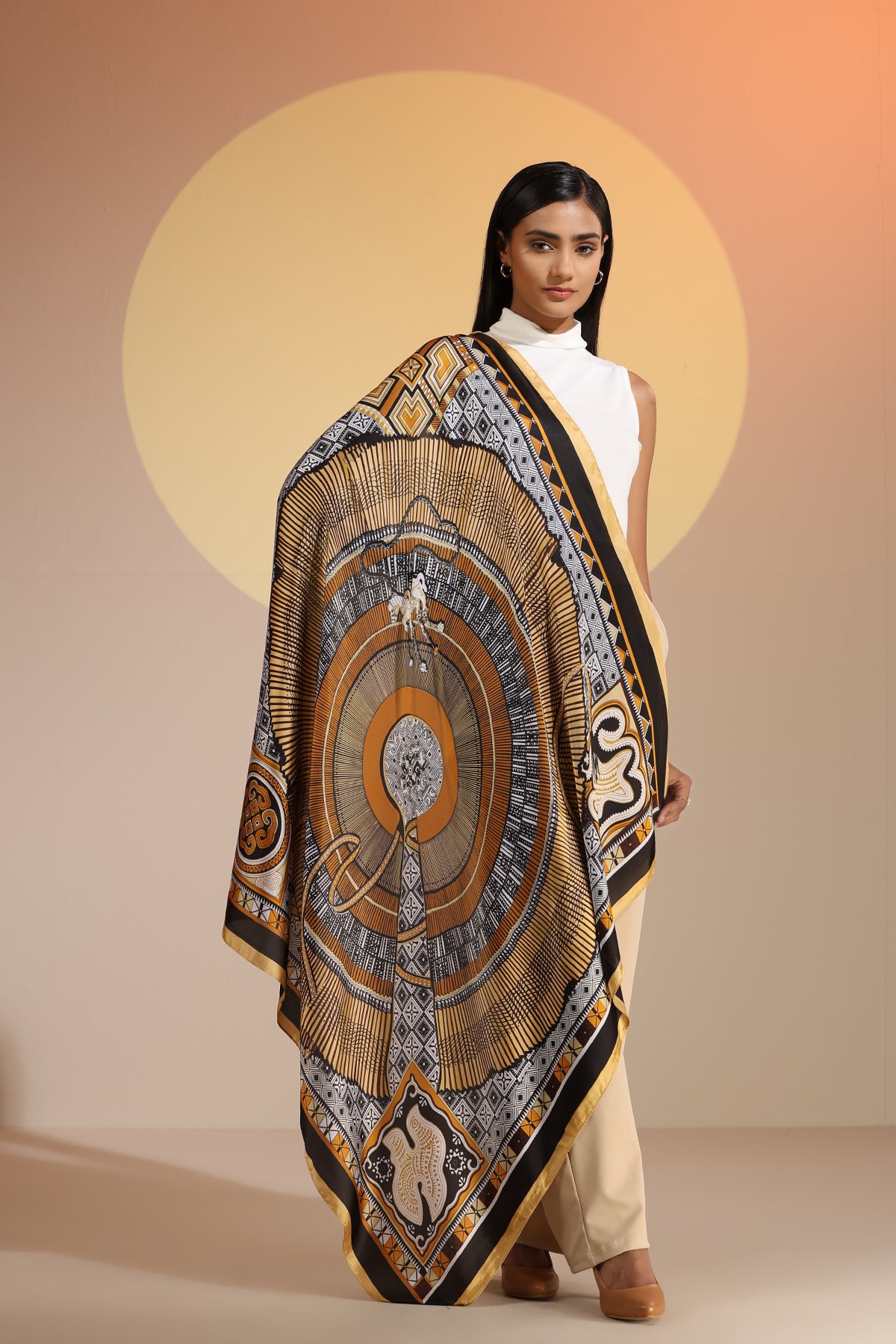 Poppy Silk Square Scarf