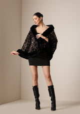 Dusala Midnight Luxe Vegan Fur Cape