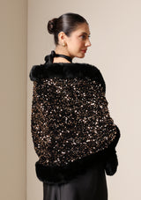Dusala Midnight Luxe Vegan Fur Cape