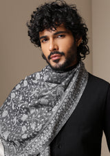 Dusala Silver Mist Pashmina blend Stole for Men & Women