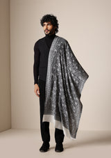 Dusala Silver Mist Pashmina blend Stole for Men & Women