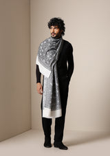 Dusala Silver Mist Pashmina blend Stole for Men & Women