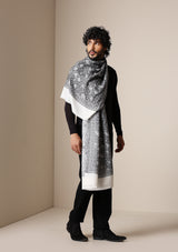 Dusala Silver Mist Pashmina blend Stole for Men & Women