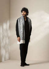 Dusala Silver Mist Pashmina blend Stole for Men & Women