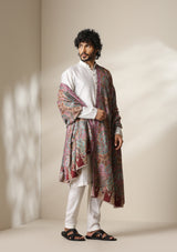 Dusala Blush Paisley Kani Shawl
