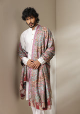 Dusala Blush Paisley Kani Shawl