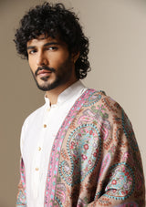 Dusala Blush Paisley Kani Shawl