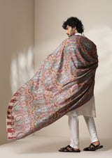 Dusala Blush Paisley Kani Shawl