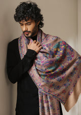 Dusala Heritage Beige Stole for Men & Women