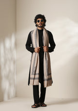 Dusala Sand Noir pashmina silk shawl